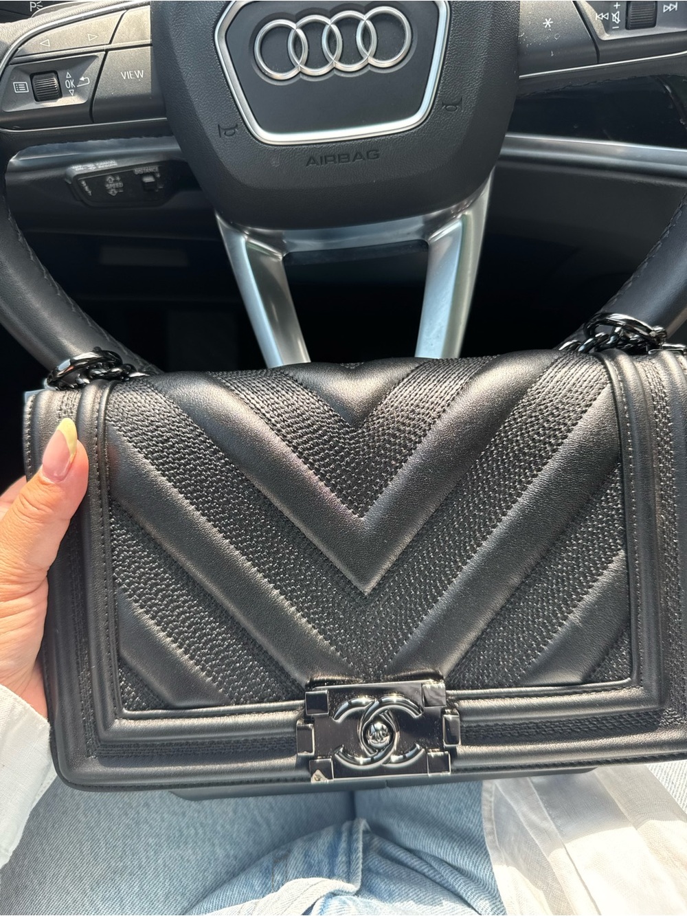 Chanel
Boy Flap Bag Perforated Chevron Lambskin Old Medium